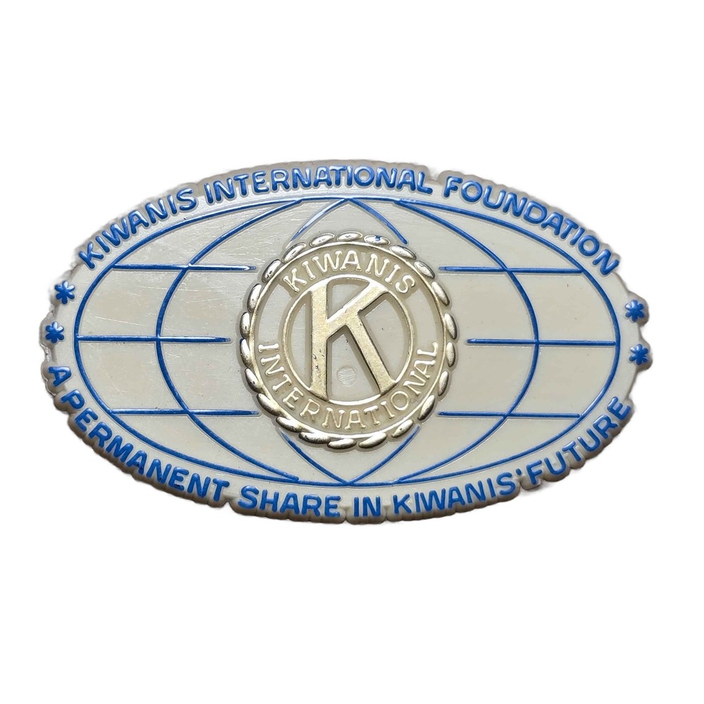 Vintage Kiwanis International Foundation Global Member Lapel Vest Hat Pin I21